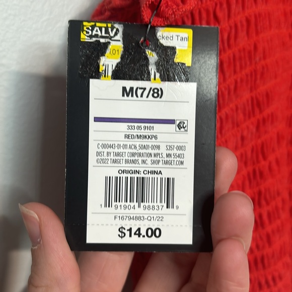 5 for $20! Art Class Red Tank Size M 7/8 - Picture 3 of 5